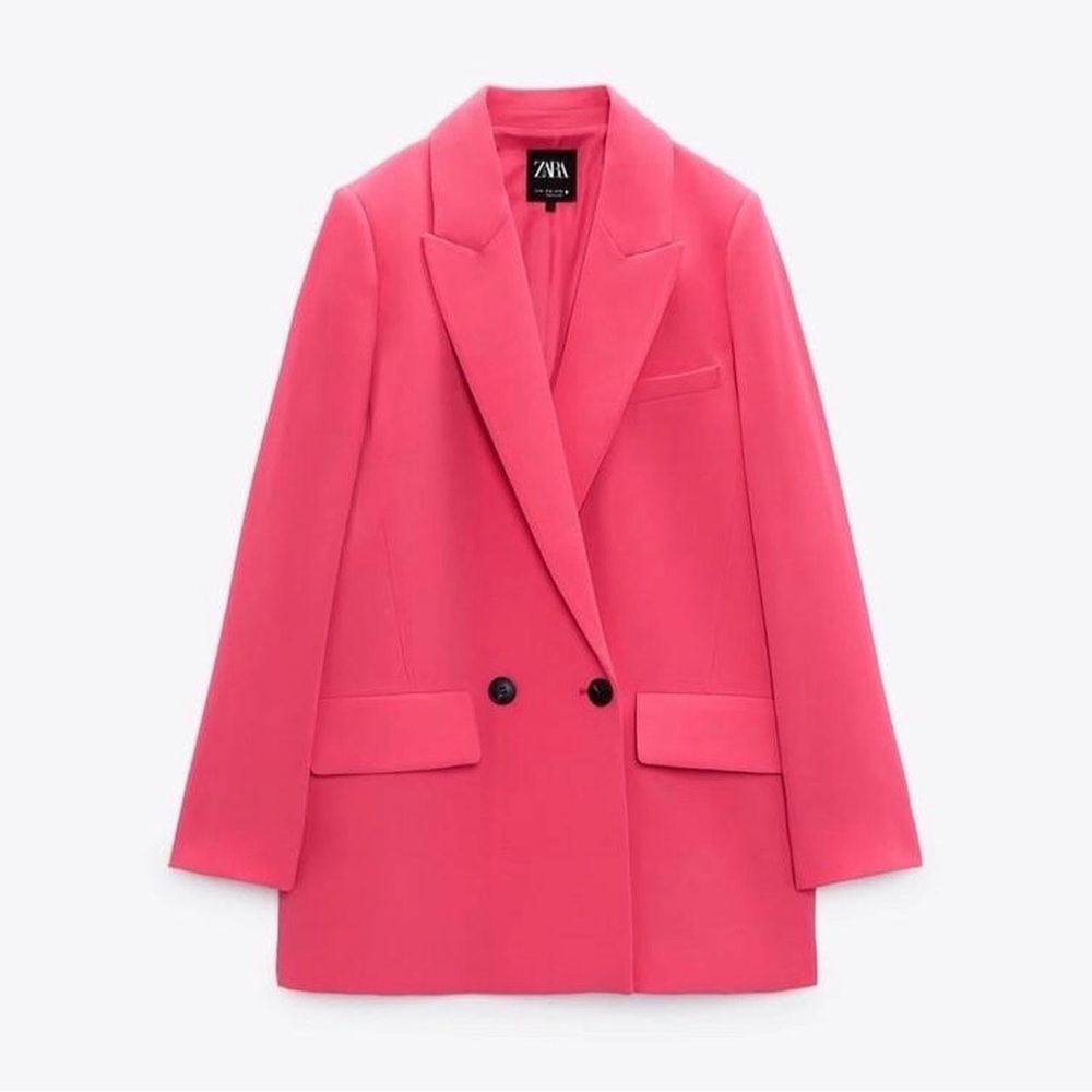 Zara Women's Vibrant Pink Suit Jacket